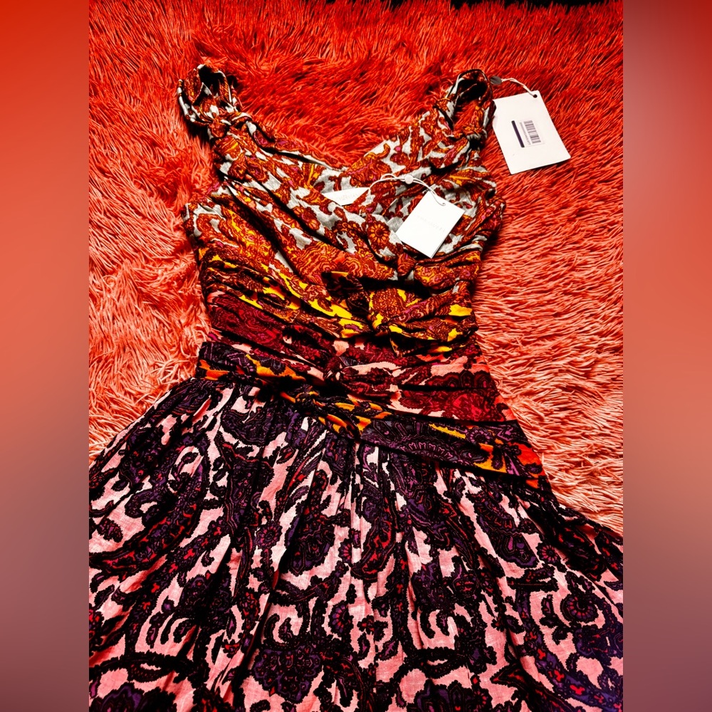 NWT ZIMMERMANN Tiggy Bow Midi Dress in Spliced Paisley. Size 0/XS - Picture 13 of 15